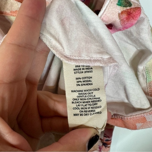 Soft Surroundings Pink Floral Pajama Set Size Medium - Picture 5 of 8